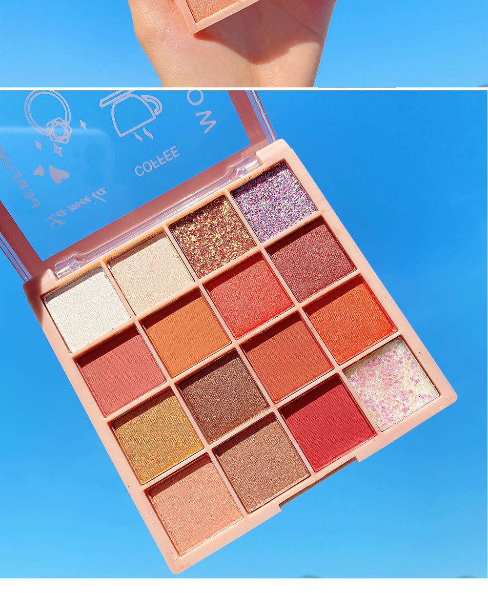 Bảng phấn mắt 16 màu ngọc trai và màu trơn | BigBuy360 - bigbuy360.vn