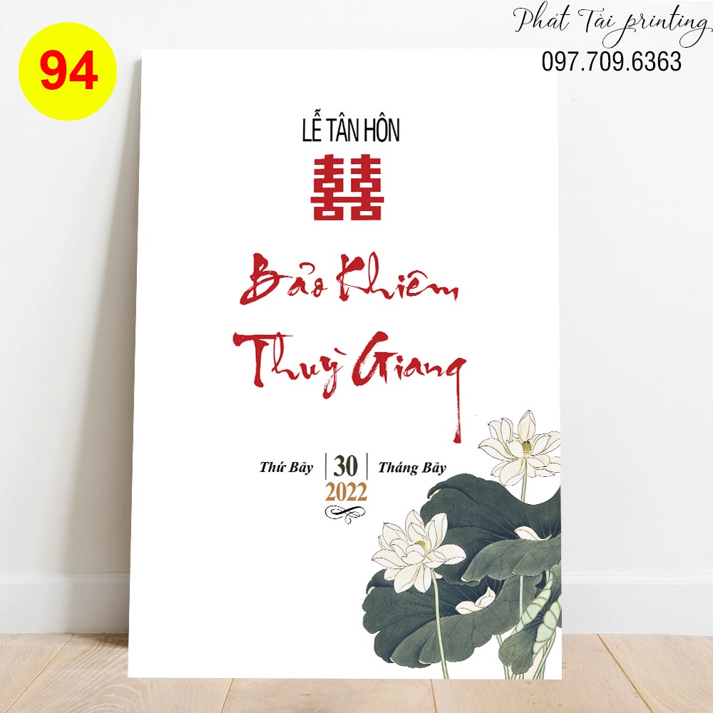 MS 94 - Bảng Welcome trang trí đám cưới