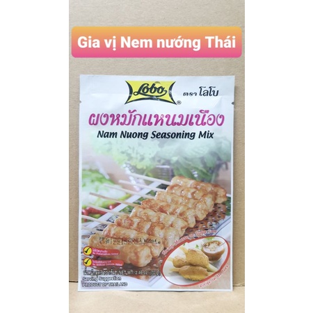 [Lobo Thái] Gia vị làm nem nướng / chạo tôm thịt gói 70g. Nam Nuong Seasoning Mix. NK chính hãng