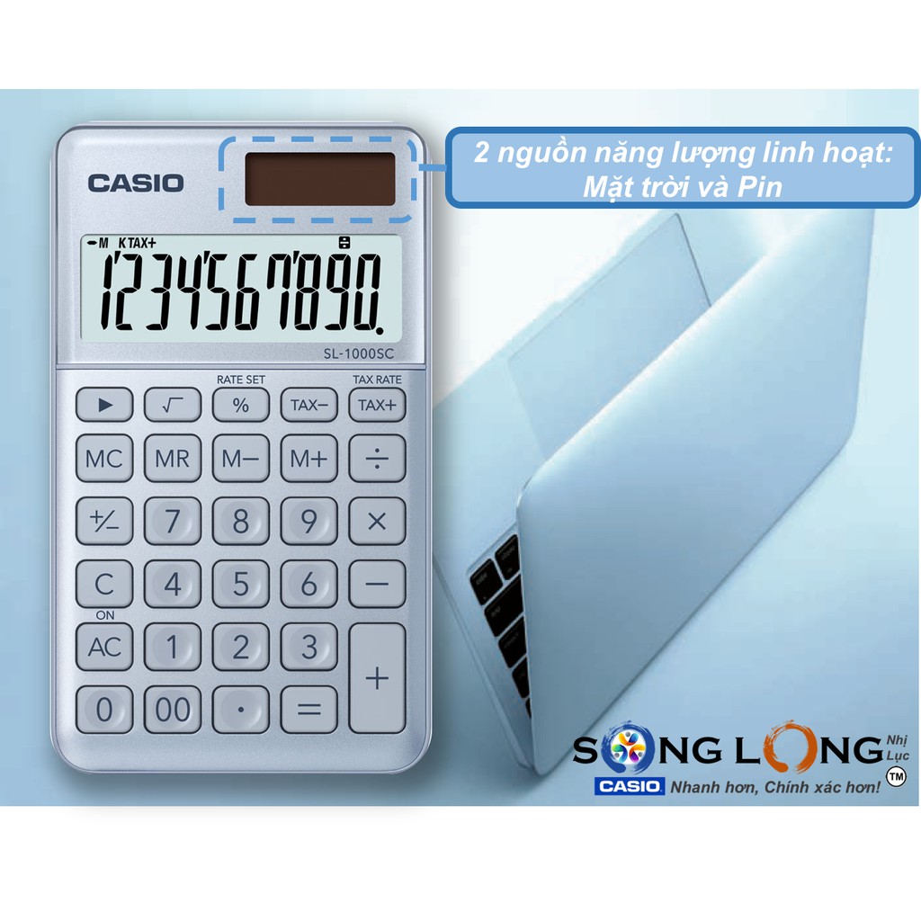 Máy tính Để bàn Sắc Màu Casio SL-1000SC – “Sang từ Thần Thái”- Máy Tính Casio Chính Hãng - Nhập khẩu Philippines