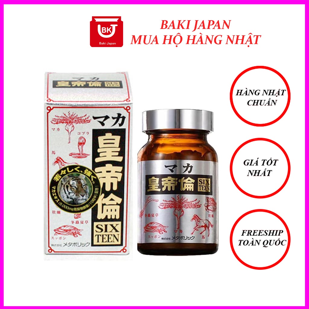 Viên uống tăng cường sinh sinh, bổ thận tráng dương Maka Sixteen của Nhật 200 viên
