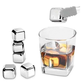 Đá lạnh vĩnh cửu Inox 304 cao cấp (hộp 8 viên tặng kẹp gắp)