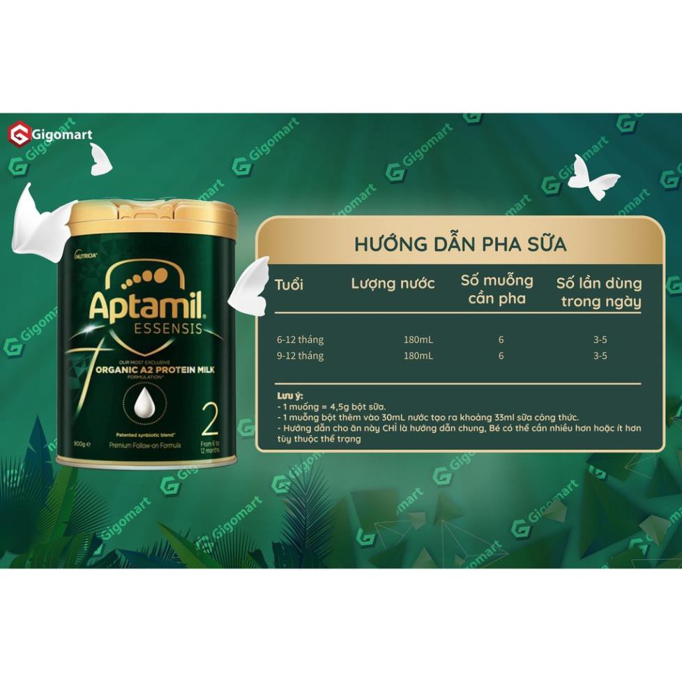 Sữa Aptamil Essensis Organic Đạm A2 lon 900gr (đủ số)