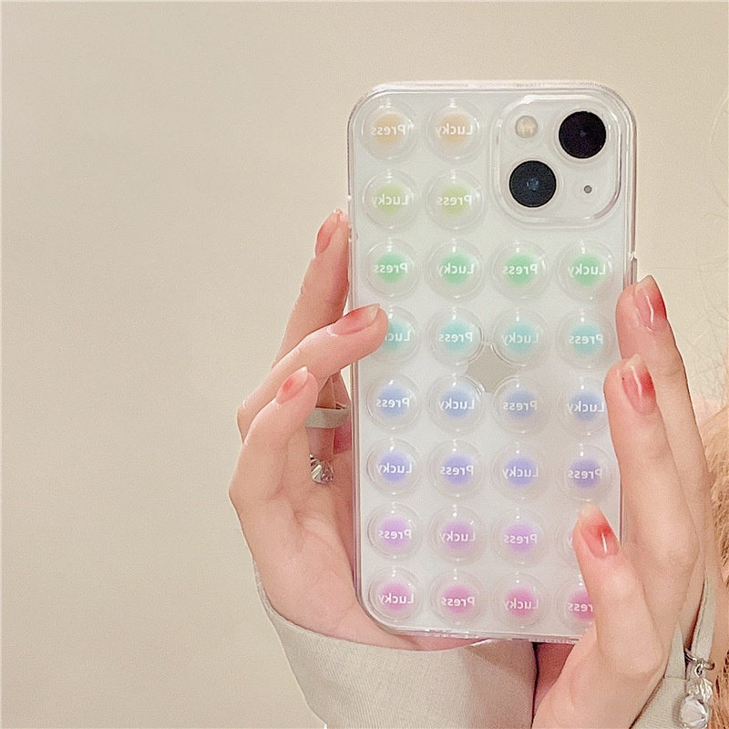 Ốp Điện Thoại Trong Suốt Hình Bong Bóng Màu Cầu Vồng Cho iphone13Promax 6/6splus/7/7plus/8/8plus/x/xr/xs/11/12/13/pro/max/plus/promax
