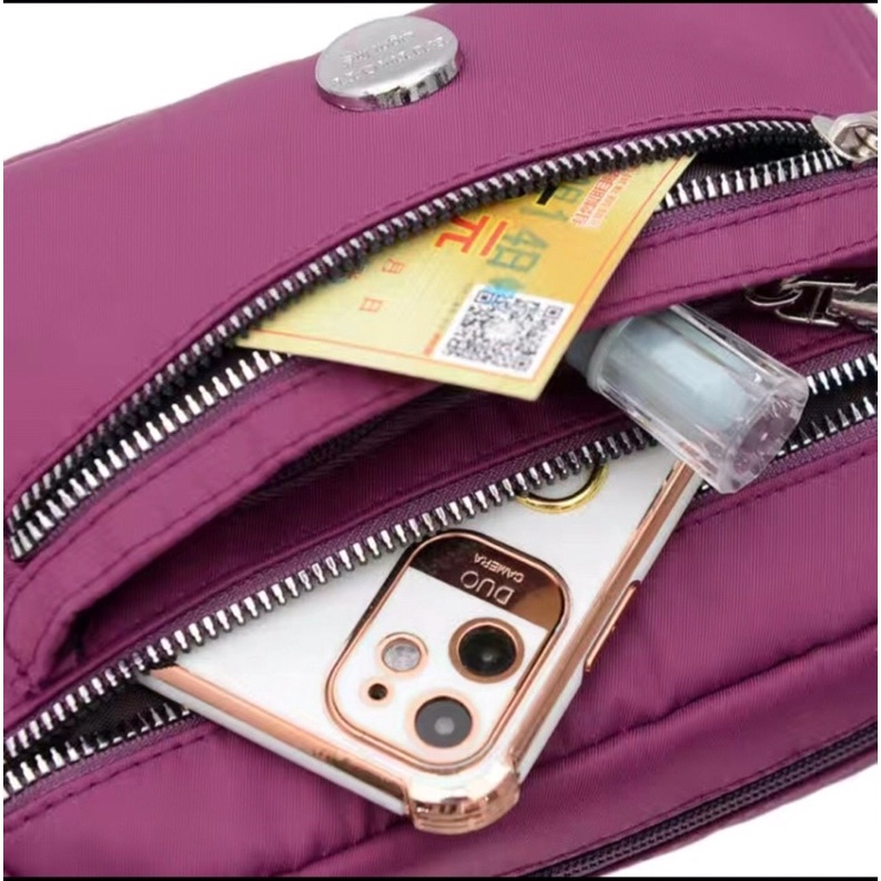 Túi Xách Nữ Vải Dù Mềm Đeo Chéo Thời Trang Trẻ Trung Nhiều Ngăn Đa Năng -A&ESHOP 88887