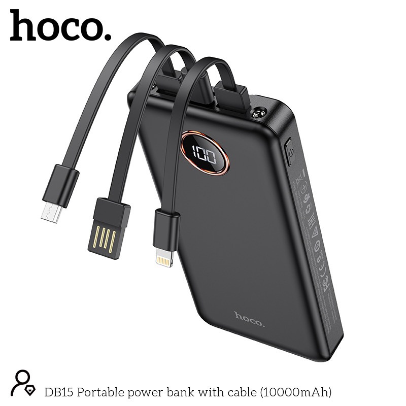 ⚡HOCO⚡Cục sạc Dự Phòng sam sung ,anker-DB15-10000mah -Pin sạc dự phòng iphone -hỗ trợ các dòng máy xiaomi ,ip ,oppo