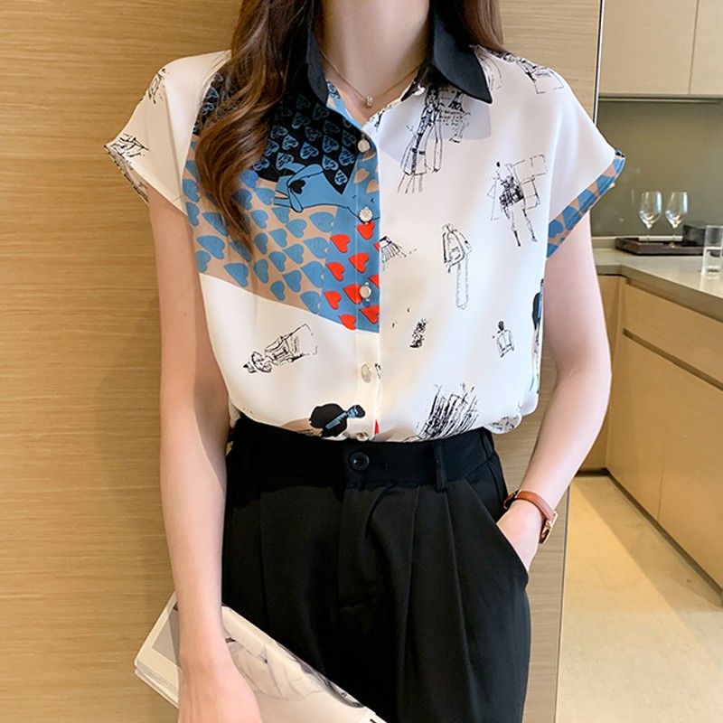 Áo sơ mi lụa trơn trẻ chung sang chảnh 2021