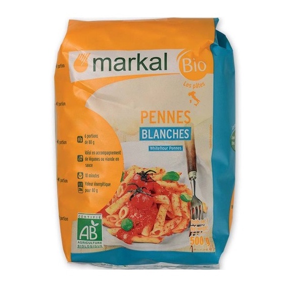 Nui xoắn Spirelli  và mì ống Penne hữu cơ 500gr - Markal