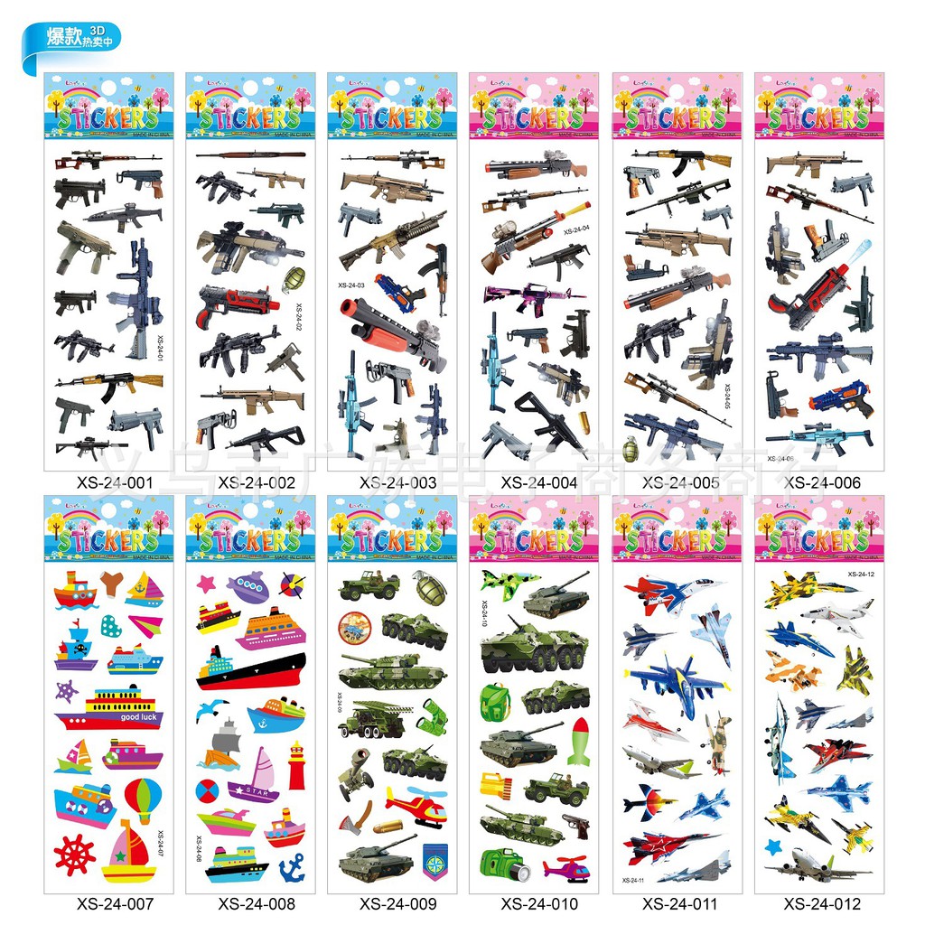 Vĩ dài Sticker dán hoạt hình 3D nổi không thấm nước 【VĨ DÀI 】