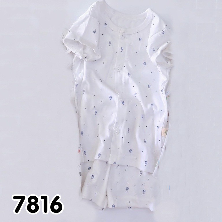 BỘ NGẮN TAY CÀI NÚT GIỮA NHIỀU HỌA TIẾT CHO BÉ TỪ 6KG- 19KG (2)