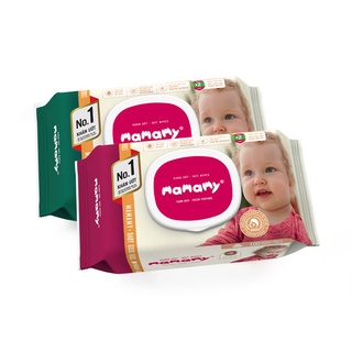 Combo 8 gói Mamamy khăn ướt, giấy ướt có nắp 80 tờ