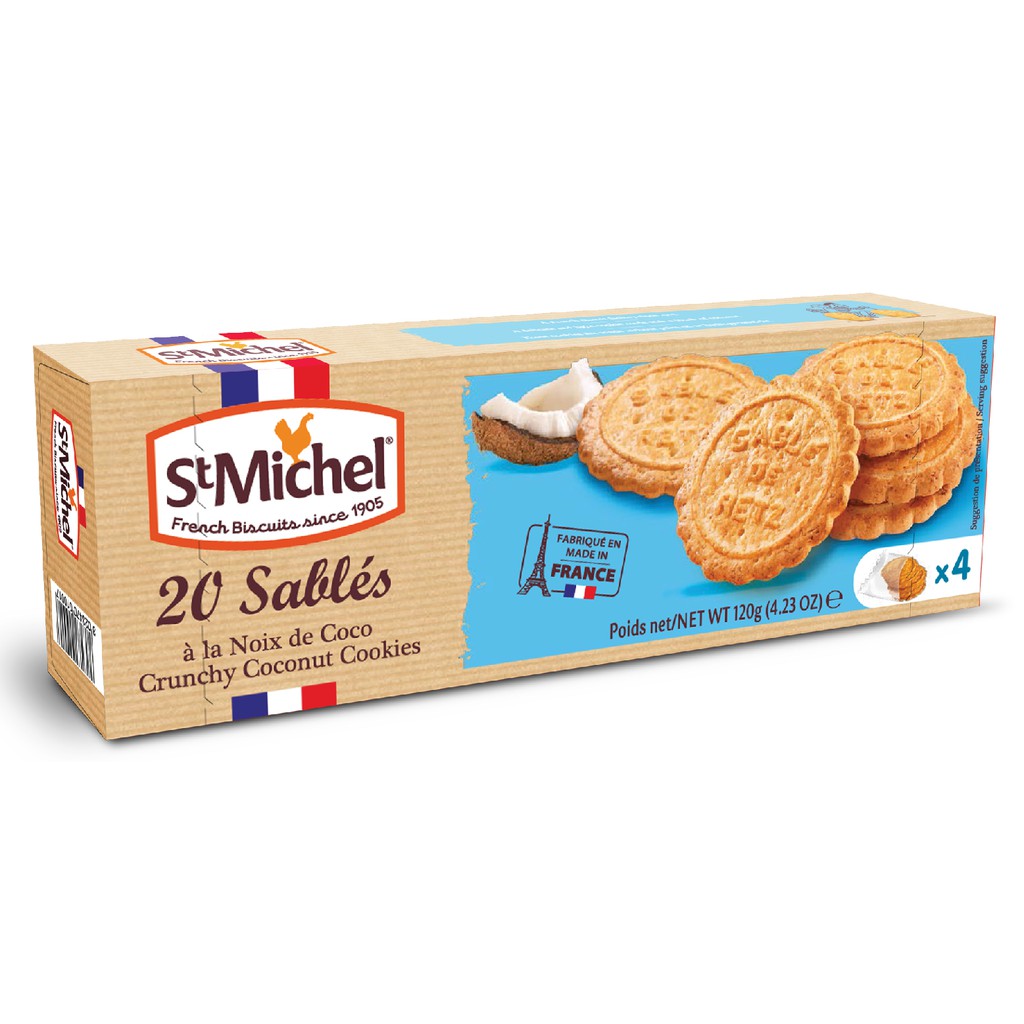 Bánh qui bơ St Michel Sablés dừa 120g
