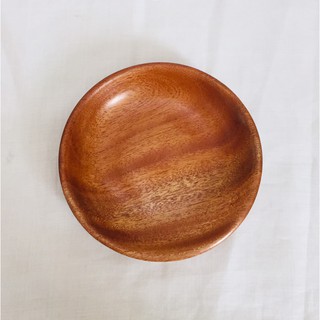 Dĩa tròn gỗ xà cừ thanh tú 14cm