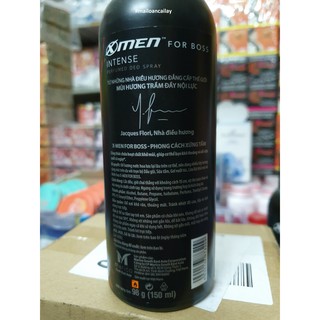 XỊT KHỬ MÙI XMEN FOR BOSS đỏ 150ML
