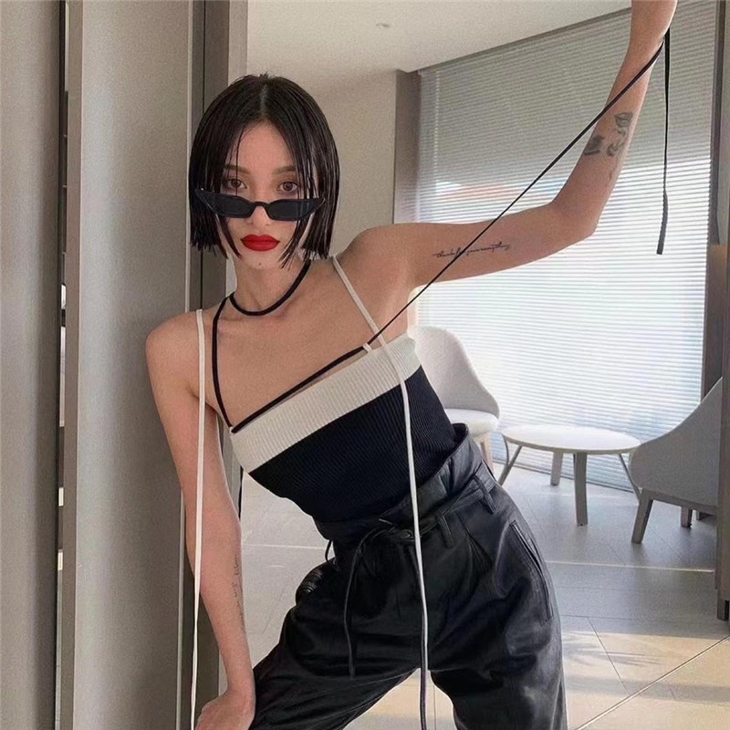 Áo Hai Dây Phối Màu Thời Trang Nữ Tính