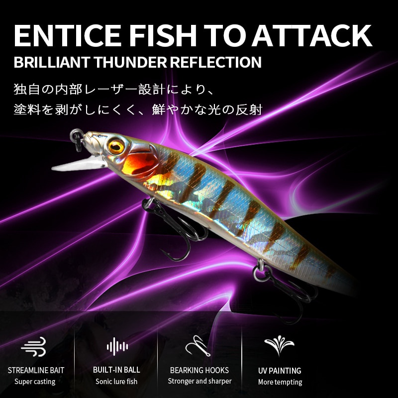 Mồi Giả Câu Cá Chuyên Nghiệp BEARKING 9.8cm 10g SP 2.1m