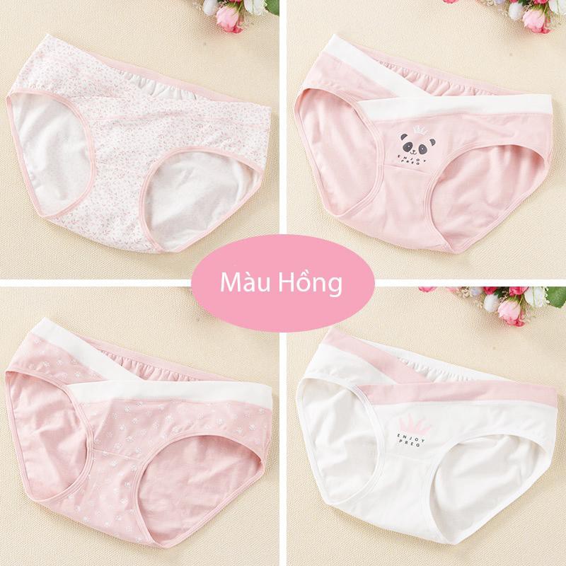 Set 2 quần lót bầu cotton co giãn cho mẹ bầu loại đẹp