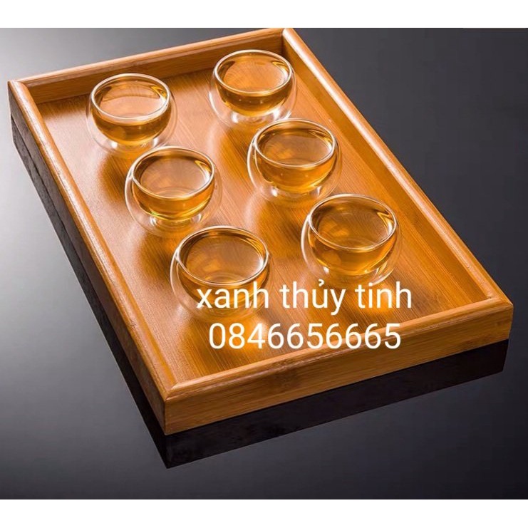 Set 6 chén thuỷ tinh 2 lớp 50ml