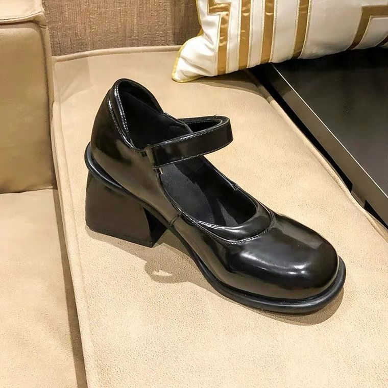 Giày Cao Gót Mũi Tròn Chất Liệu Da Thật Thời Trang Mùa Thu 2020 | BigBuy360 - bigbuy360.vn