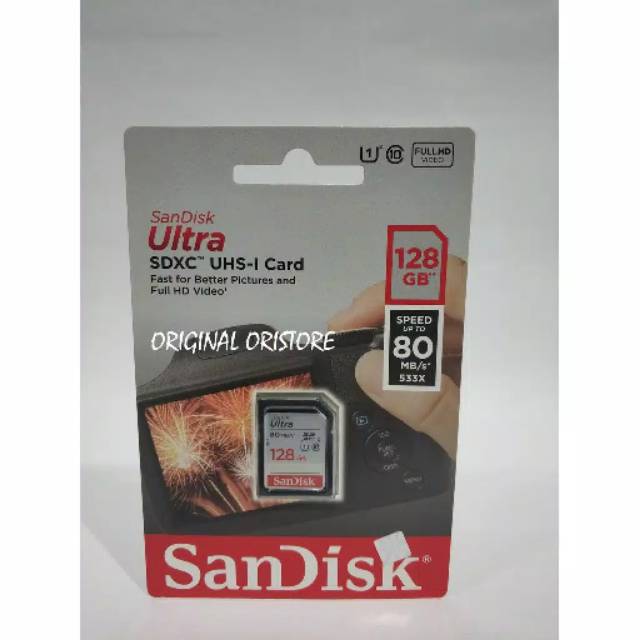 Thẻ Nhớ Sandisk Sdcard Ultra Sdxc 128gb 80mb / S