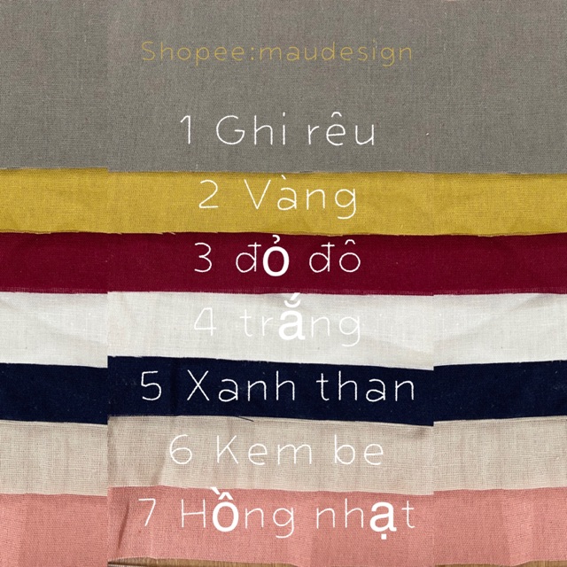 Vải linen tập thêu, tập vẽ ( 8cmx30cm)