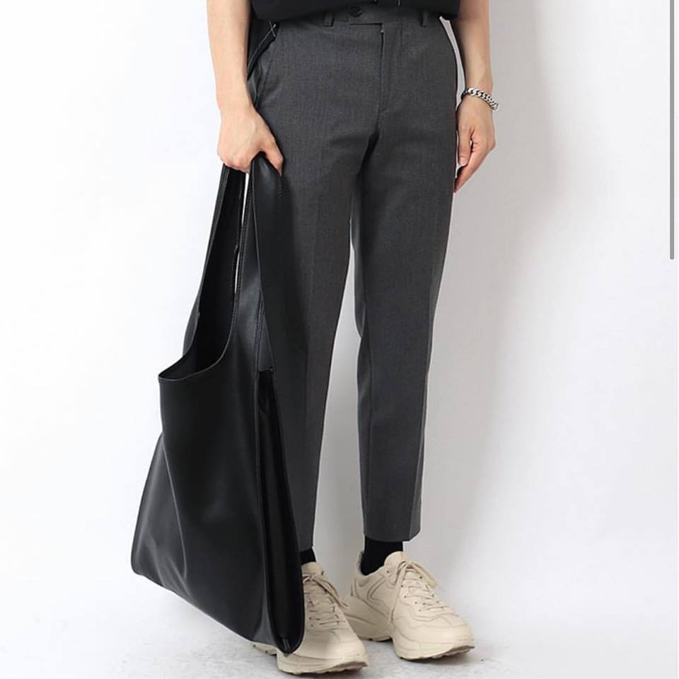 Quần tây âu Nam Nữ Unisex ống suông công sở đi học lưng cao ulzzang hàn quốc - Gin Store