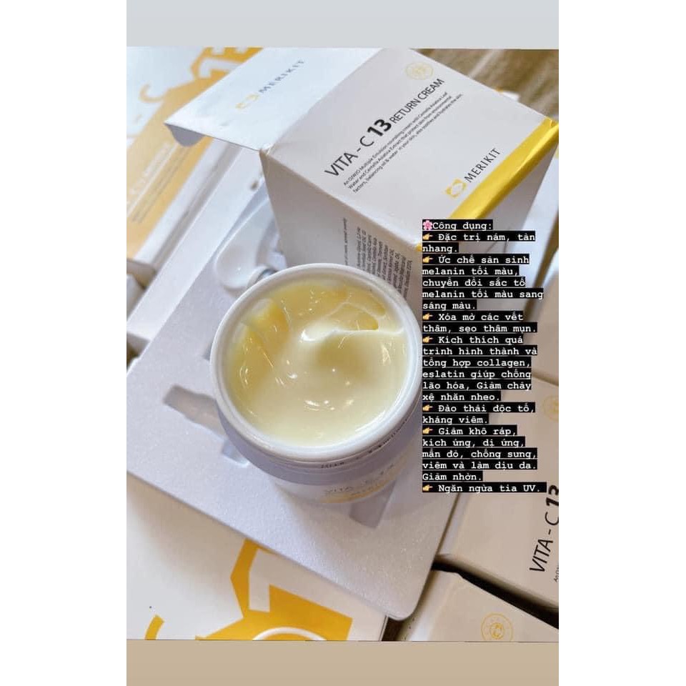 Vita-C 13 Return Cream 100ml - Kem Dưỡng Ẩm, Ngừa Mụn Và Làm Trắng Sáng Da