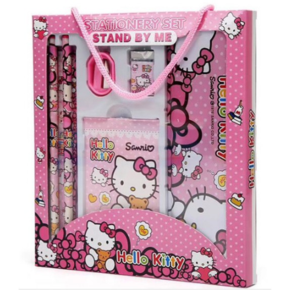 Bộ dụng cụ học tập 7 món mèo Kitty cho bé