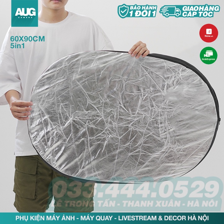 Tấm hắt sáng, tản sáng 60cm/80cm/110cm - AUG Camera Hà Nội -  Reflector plate 5-in-1