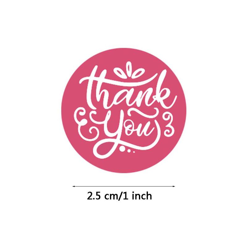Cuộn 500 Nhãn Dán In Chữ Thank You 8 Kiểu
