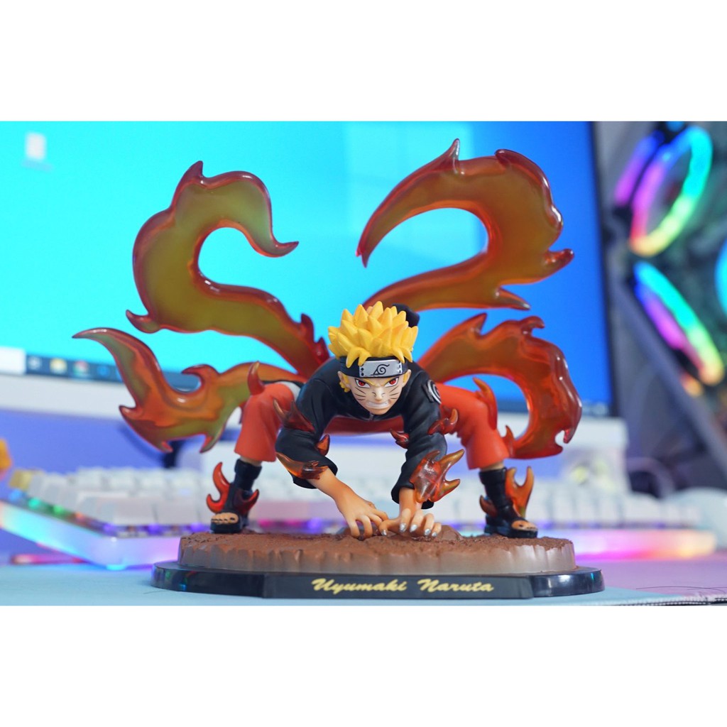 MÔ HÌNH UZUMAKI NARUTO MODE 4 ĐUÔI 20CM