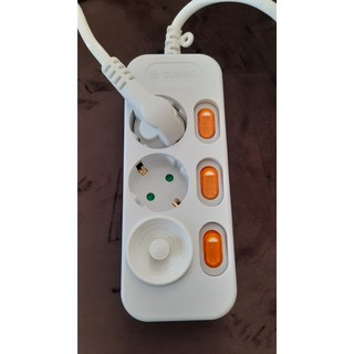 Ổ cắm điện kéo dài hàn quốc 3 lổ, 3 công tắc, 3m IC