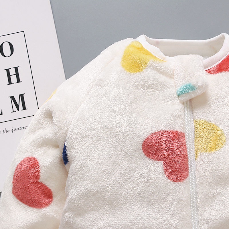 Bộ Áo Liền Quần Có Đệm Bông Thời Trang Xuân Thu Cho Bé Sơ Sinh