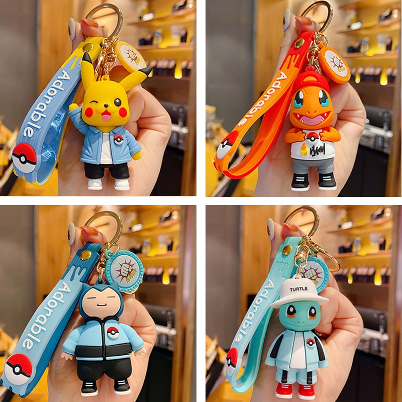 Móc khóa hình hoạt hình Pokémon Action Figures cho bé gái