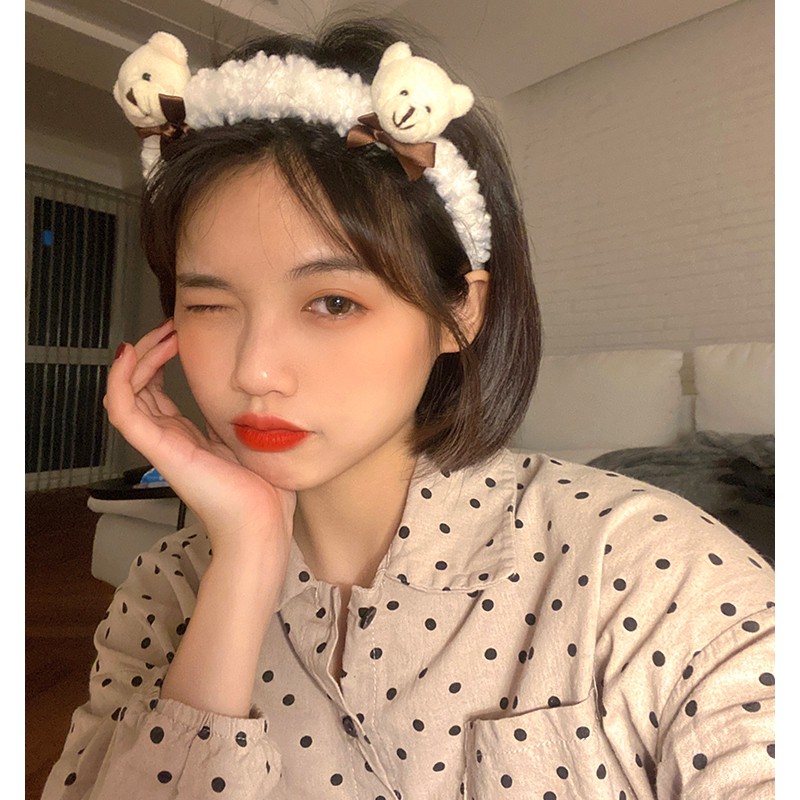 Băng Đô Cài Tóc Hình Tai Thỏ Và Gấu Đáng Yêu B0039