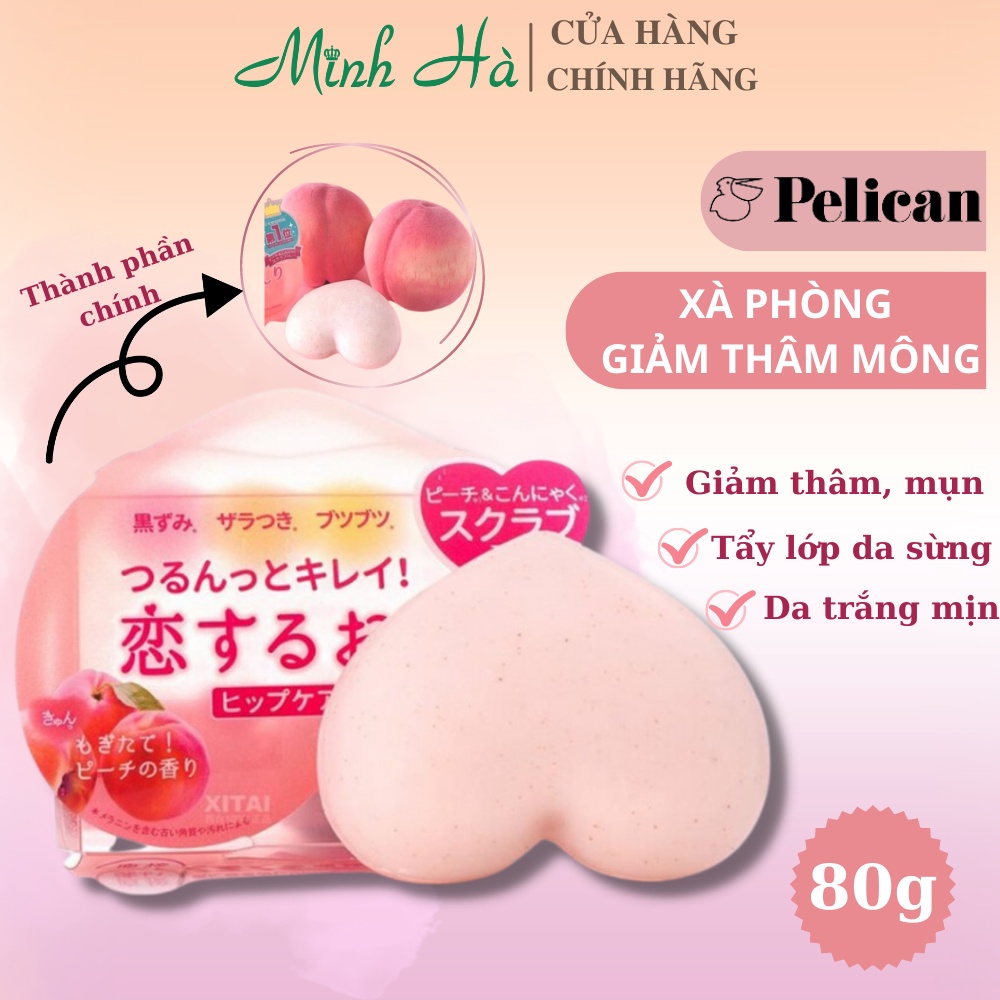 Xà phòng giảm thâm mông Pelican Hip Care Soap 80g Nhật Bản