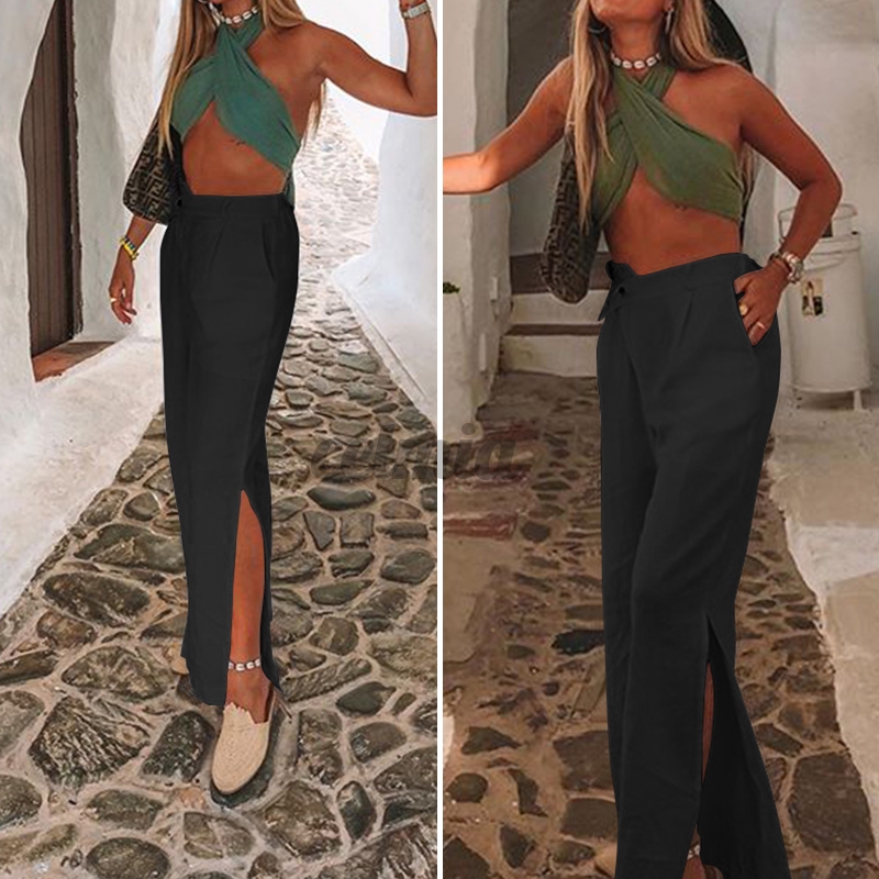 Quần Dài Nữ Lưng Cao Xẻ Tà Thời Trang | BigBuy360 - bigbuy360.vn