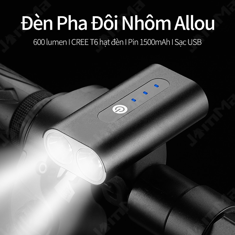 Đèn pha LED 4 chế độ chống thấm nước với 6 giờ sạc cổng USB gắn phía trước cho xe đạp leo núi chất lượng cao