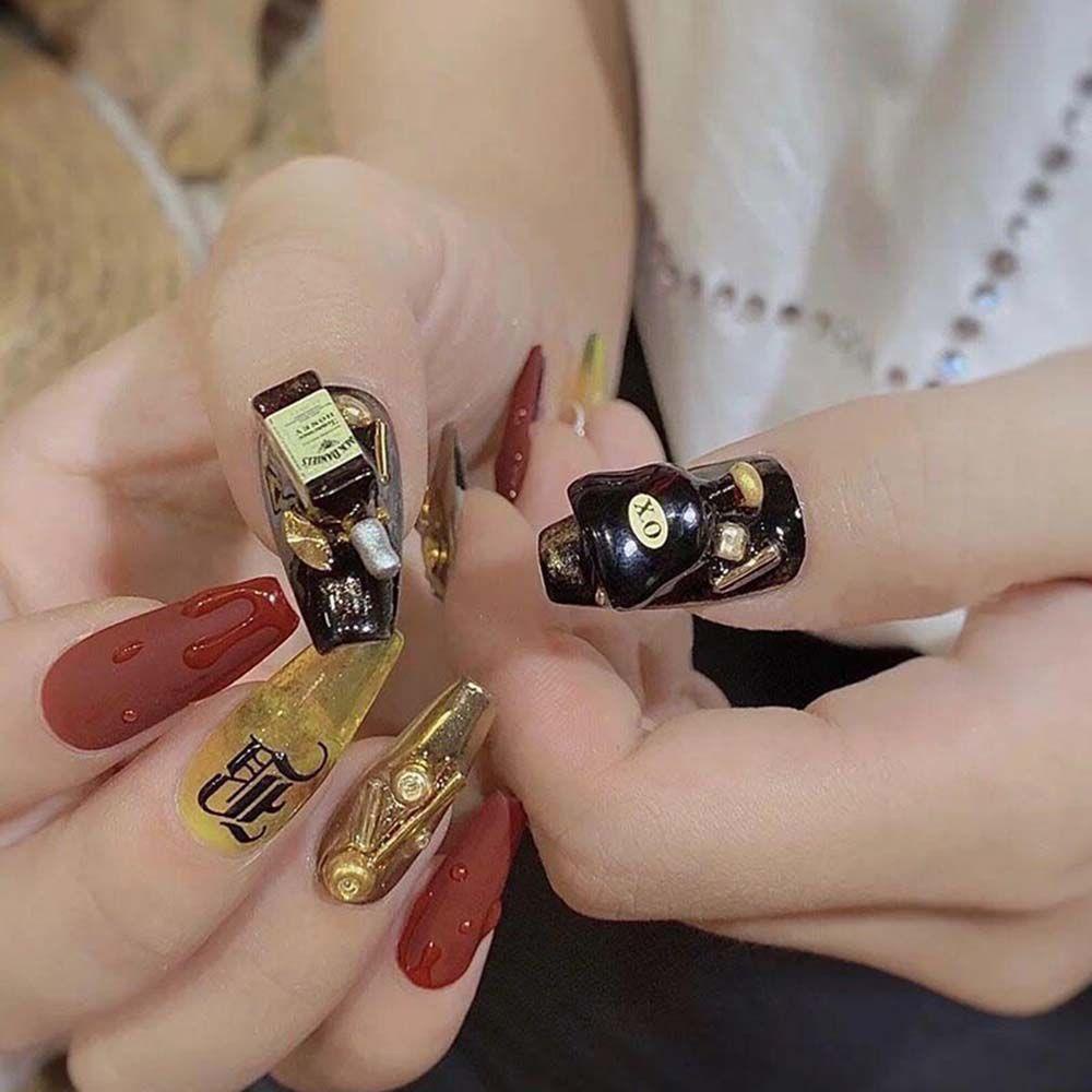 Phụ Kiện Trang Trí Móng Tay Hình Chai Rượu Vang Mini DIY