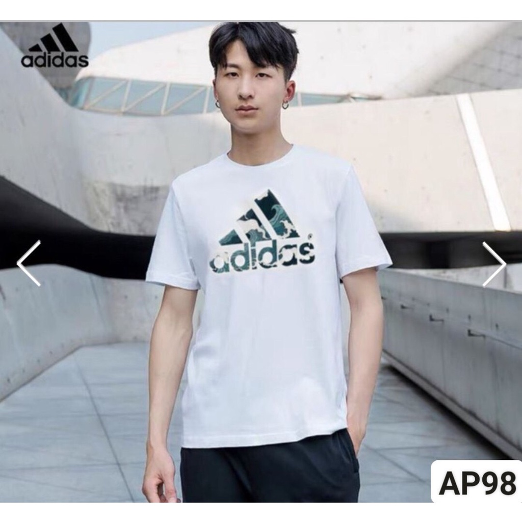 Áo Thun Nam Cổ Tròn Adidas Cotton Áo Chống Nhăn Tốt Thiết Kế Thể Thao Thoải Mái Năng Động
