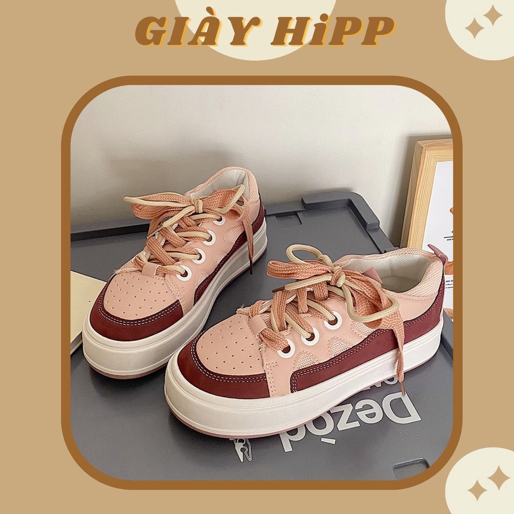 Giày thể thao nữ đẹp GIAYHIPP ulzzang đế cao 2 dây 2 màu kiểu Hàn Quốc thời trang trend 2022