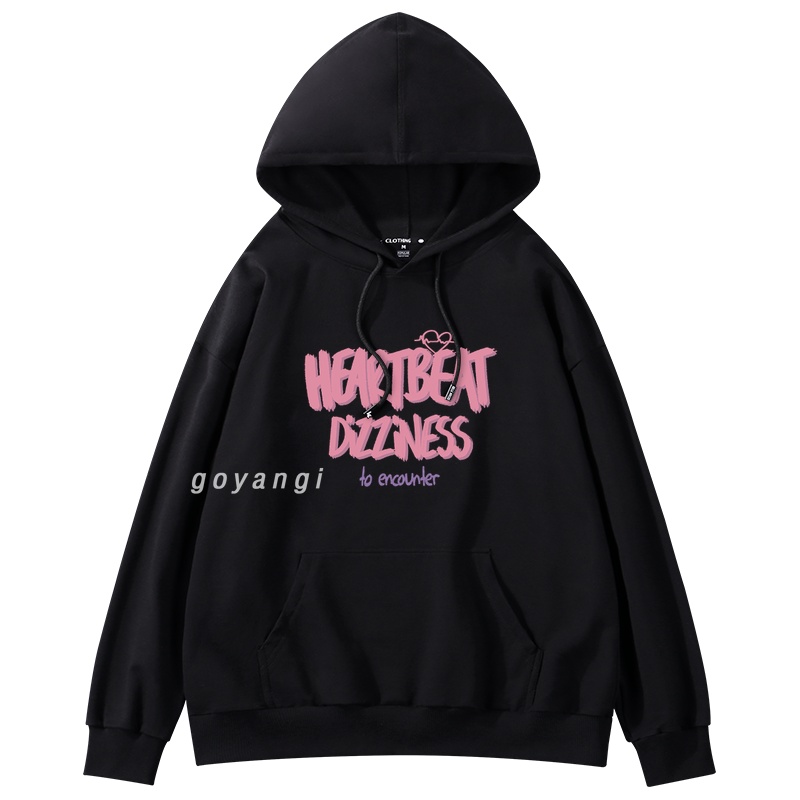 Áo Hoodie GYG Unisex Dizzy Heart Form Rộng Phong Cách Hàn Quốc cho nam và nữ