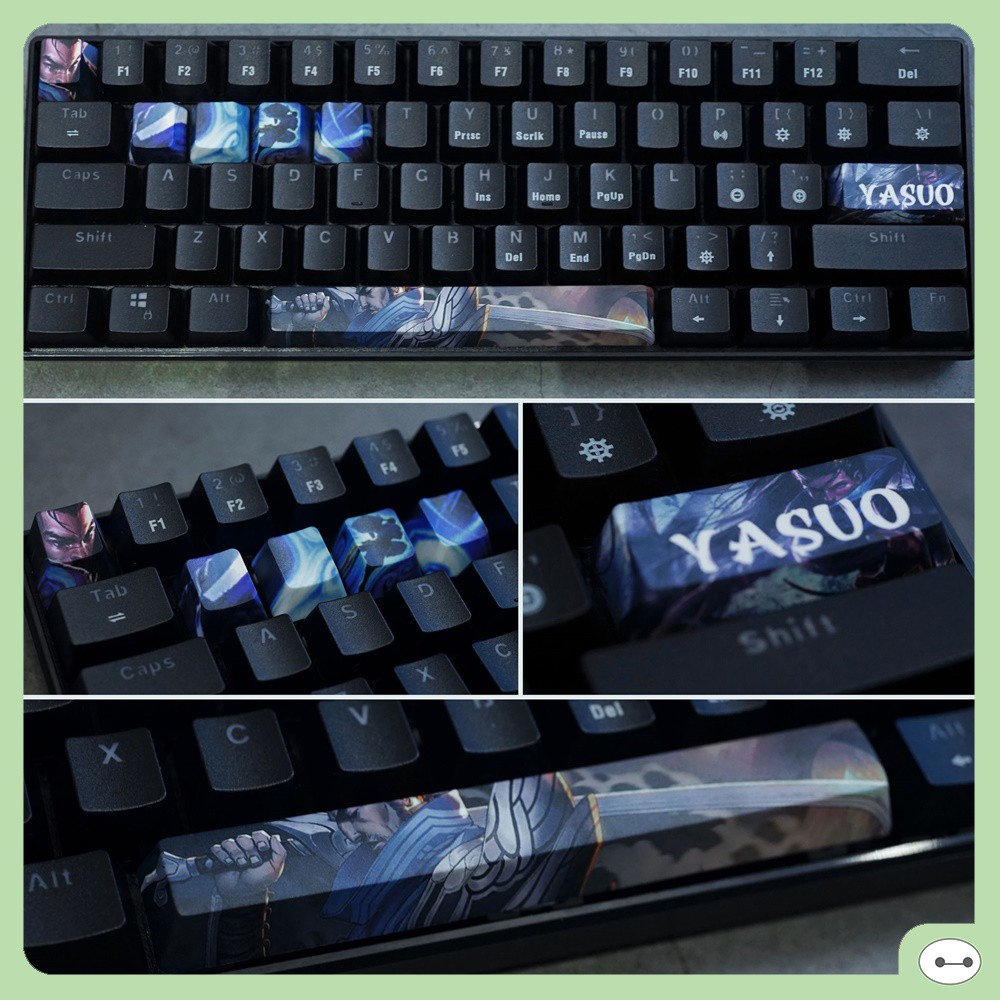 [Mã SKAMSALE03 giảm 10% đơn 200k] SET KEYCAP SKILL TƯỚNG LOL ĐỘC QUYỀN Q-W-E-R-ENTER-ESC-SPACE