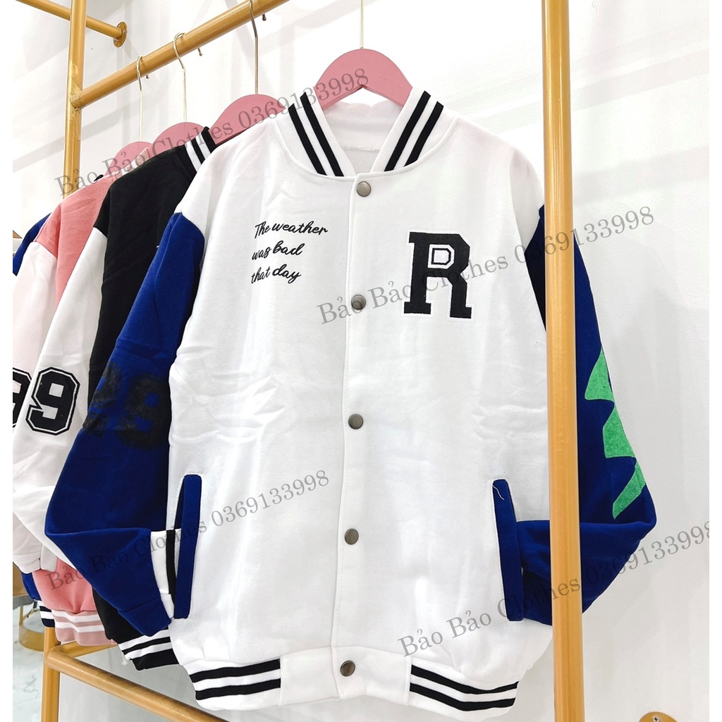 Áo Khoác Nỉ Nam Nữ  Form Rộng Chữ R Số 29 Vải Dày Mịn Thoáng Mát Thiết Kế Thời Trang Kiểu Dáng Năng Động