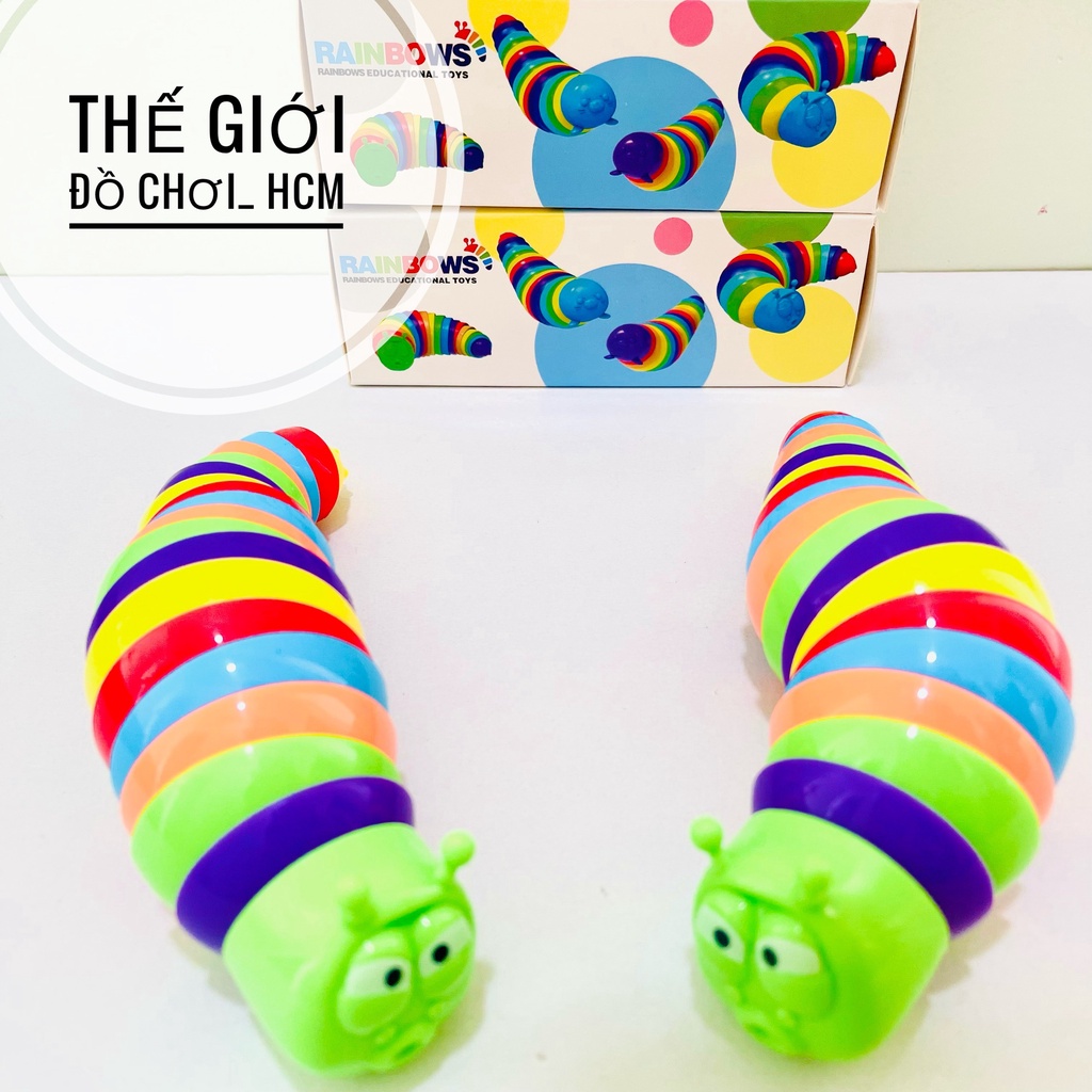 [HOT] Đồ Chơi Sâu Tiktok Con Sâu Vui Nhộn Nhiều Màu Ngộ Nghĩnh Xoay 360 Đồ Chơi Hot Tiktok Xả Stress
