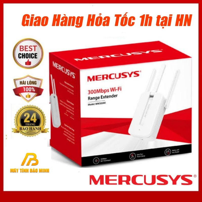 Bộ Kích Sóng Wifi Mercusys MW300re 3 Râu - Bộ Mở Rộng Sóng Wifi - Hàng Chính Hãng | BigBuy360 - bigbuy360.vn