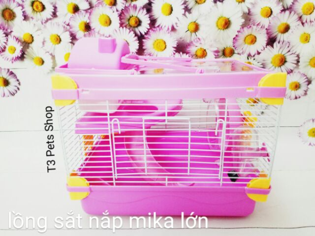 Lồng sắt nắp mika lớn