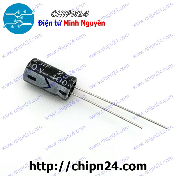 [10 CON] (G44.7) Tụ hóa 22uF 100V (6x11mm)