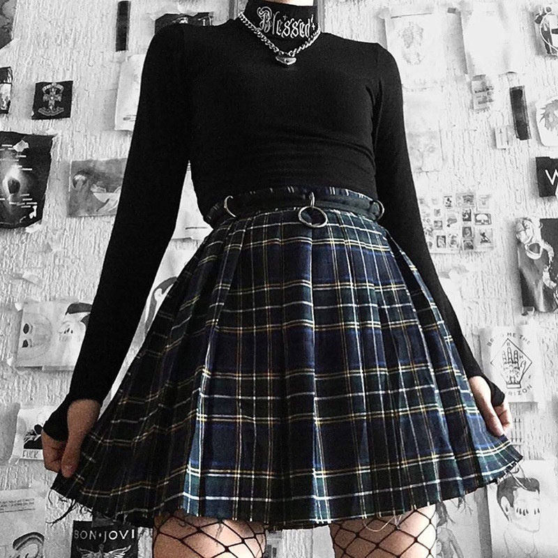 Áo croptop TODOBLACK tay dài thêu chữ phong cách gothic harajuku cổ điển thời trang cho nữ
