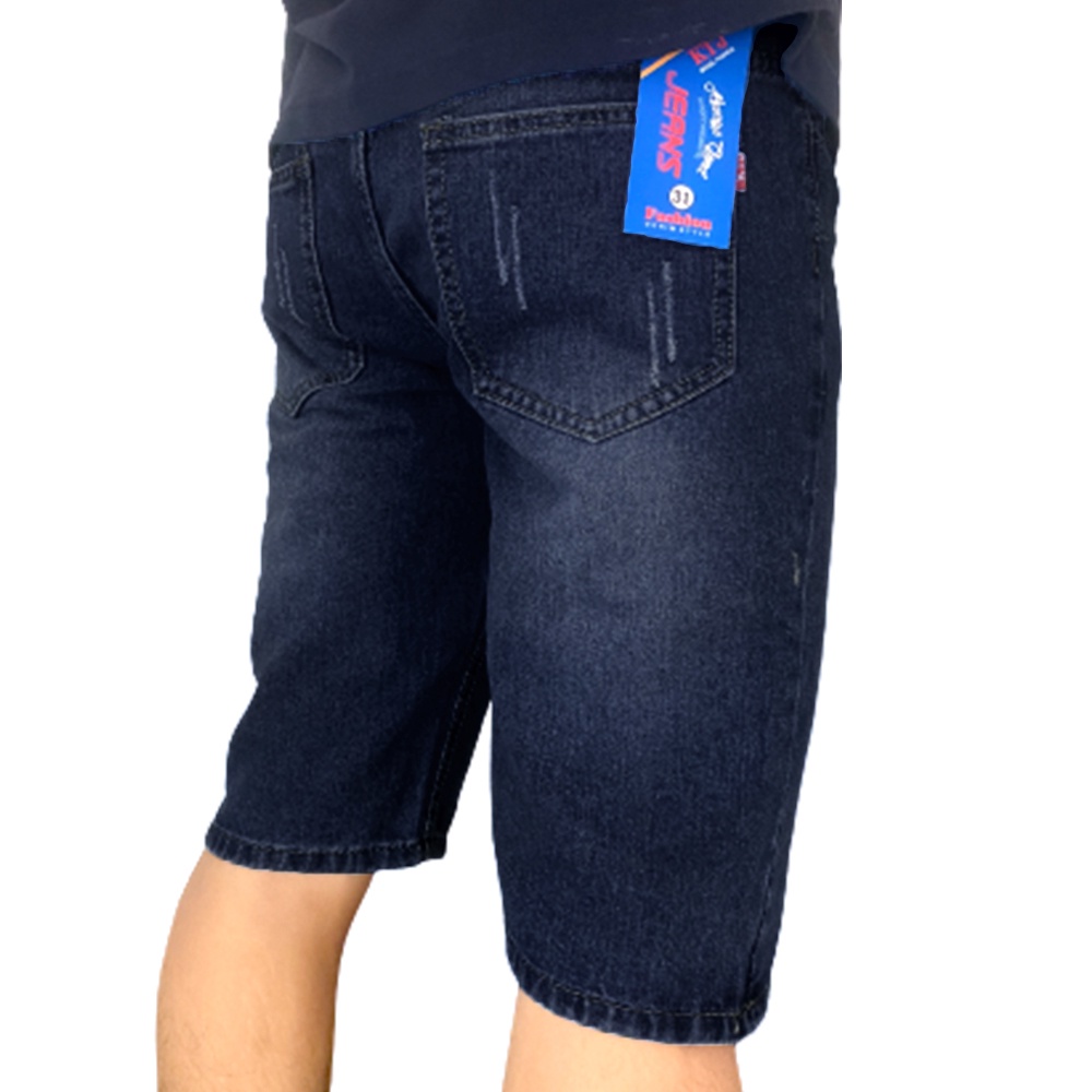 Quần Short Jean Nam Mẫu Cào Sước Nhẹ THOITRANG24H Màu Xanh Đen Phom Đứng Thời Trang Phù Hợp Hơn Với Người Trẻ